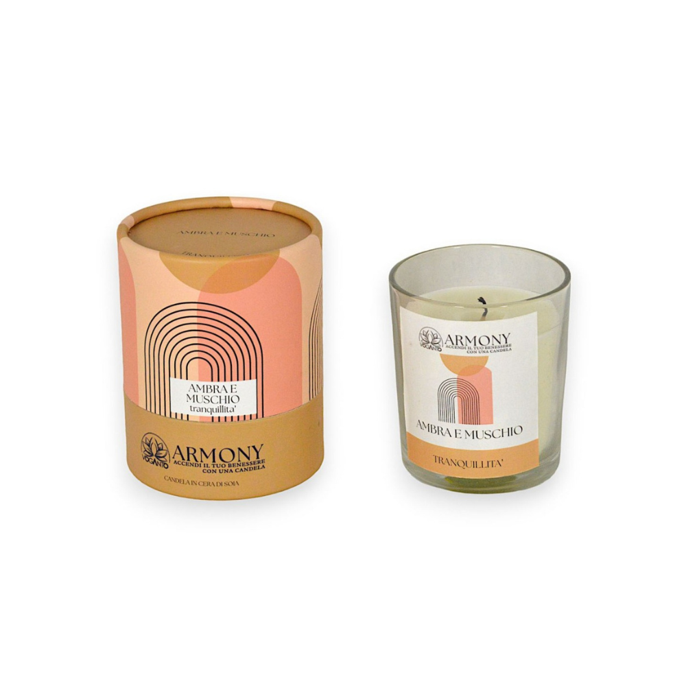 Candela Tranquillità - Ambra e Muschio - 200g